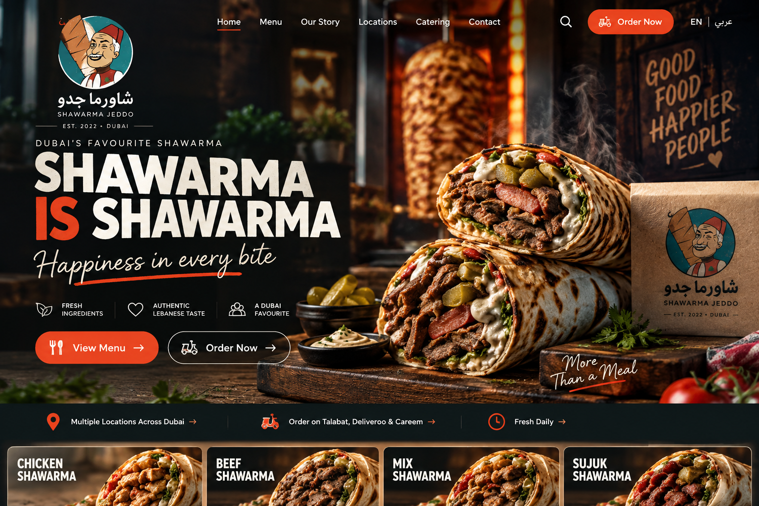 Shawarma Jeddo — Shawarma is Shawarma. Happiness in every bite.